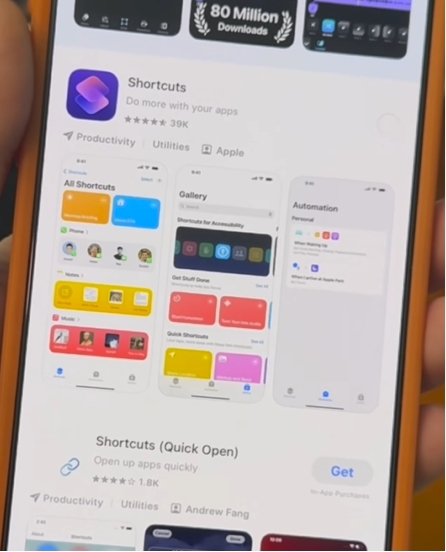 Official Shortcuts app