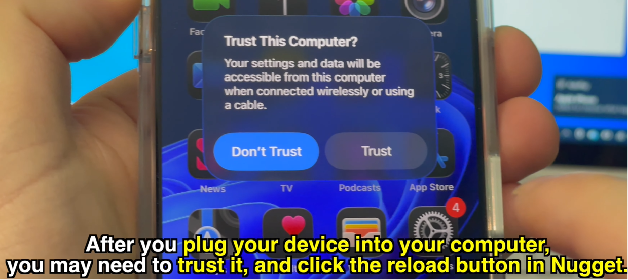 Tap Trust Computer Prompt