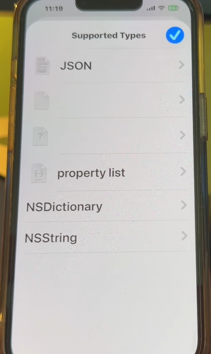 Select NSString representation format