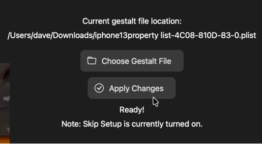 Tweak application select apply options