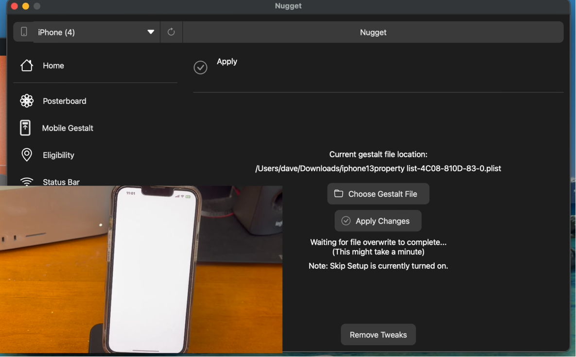 Background exploit triggers automatic device reboot