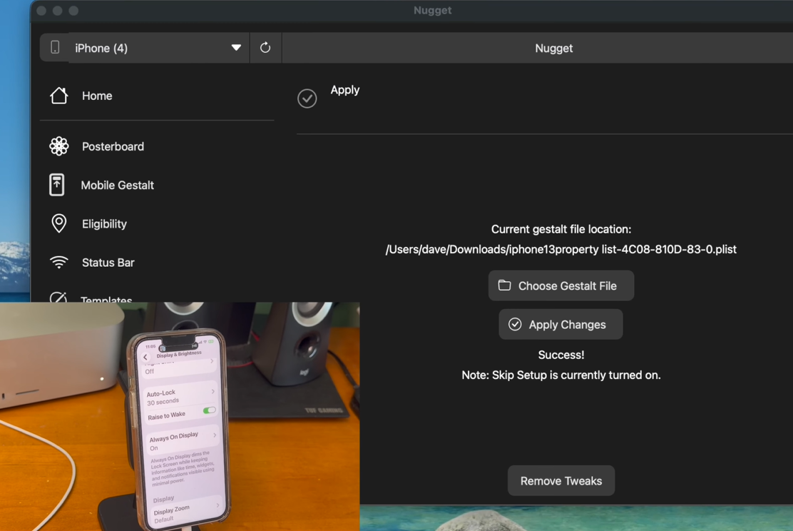 Open Nugget desktop client to restore defaults