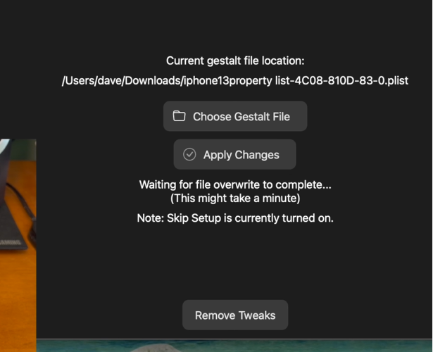 Nugget application reset progress