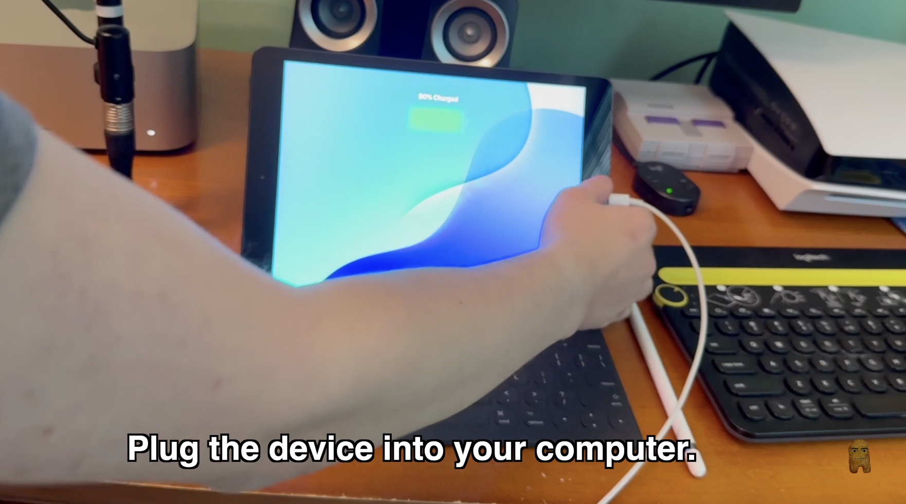 iOS device connected to Nugget
