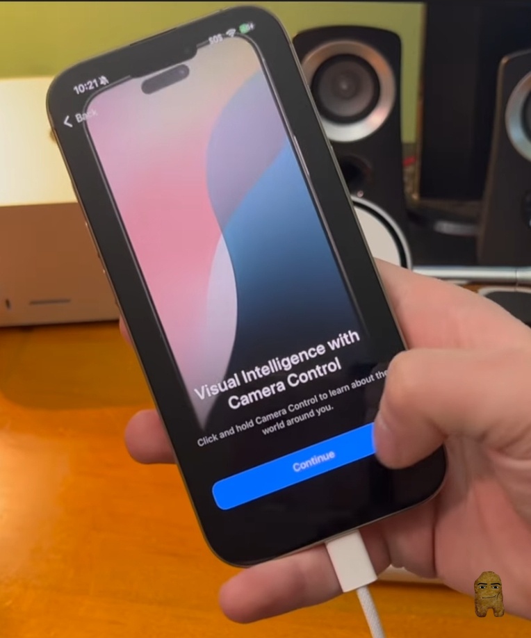 Post-update Intro and Setup on iPhone screen