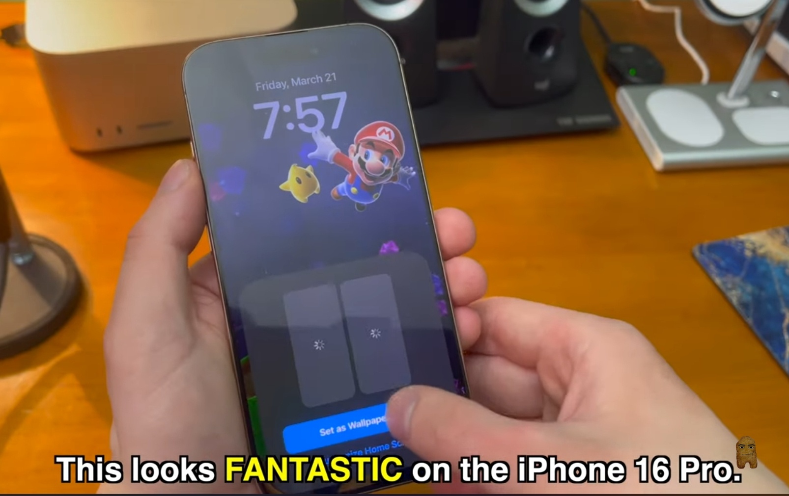 Configure widgets and tap Set as Wallpaper Pair