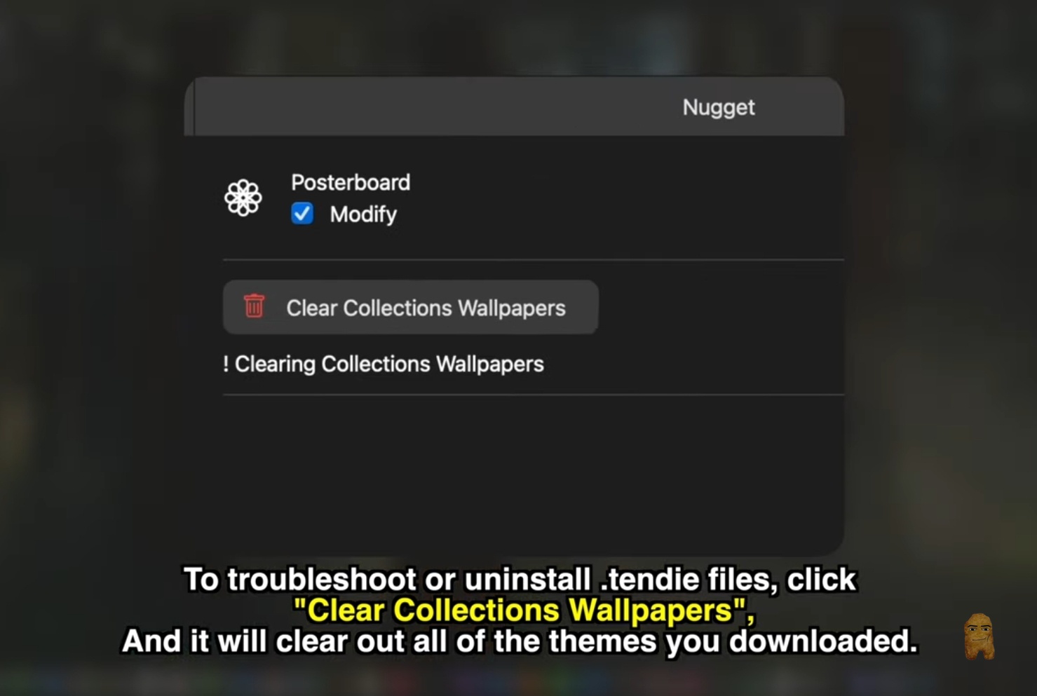Click Clear Collections Wallpapers red button