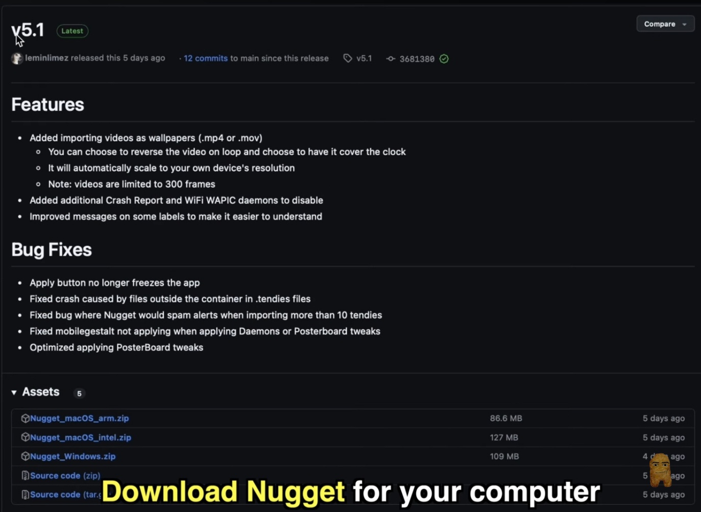 Download Nugget Releases from GitHub