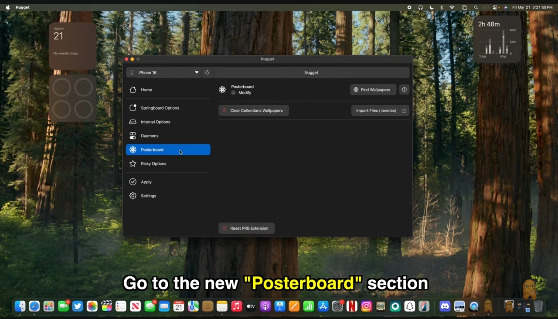 Select Posterboard section in Nugget