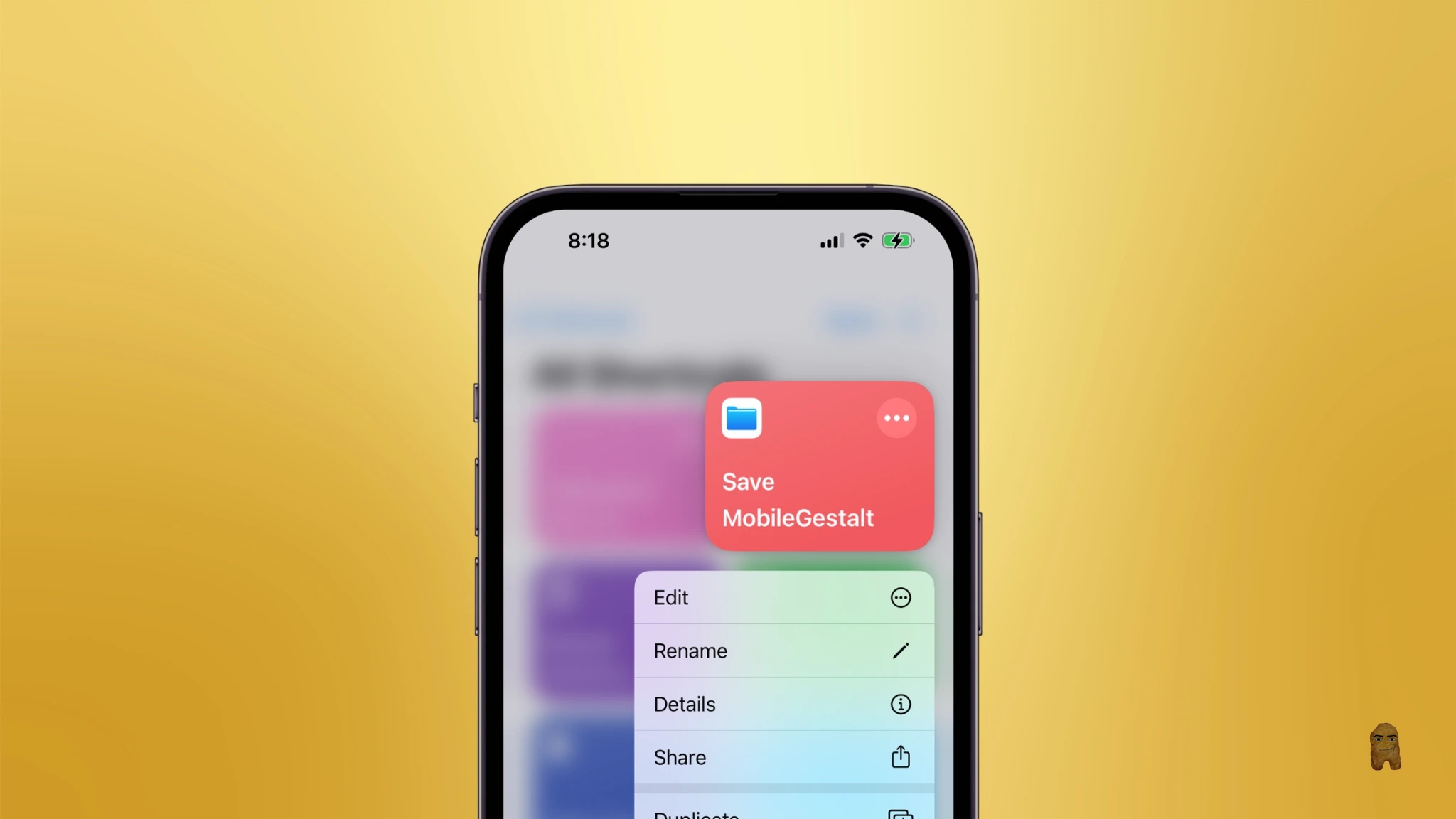 Open Save MobileGestalt Siri Shortcut