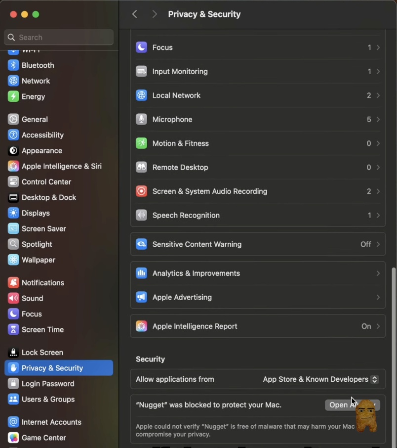 macOS developer verification security bypass
